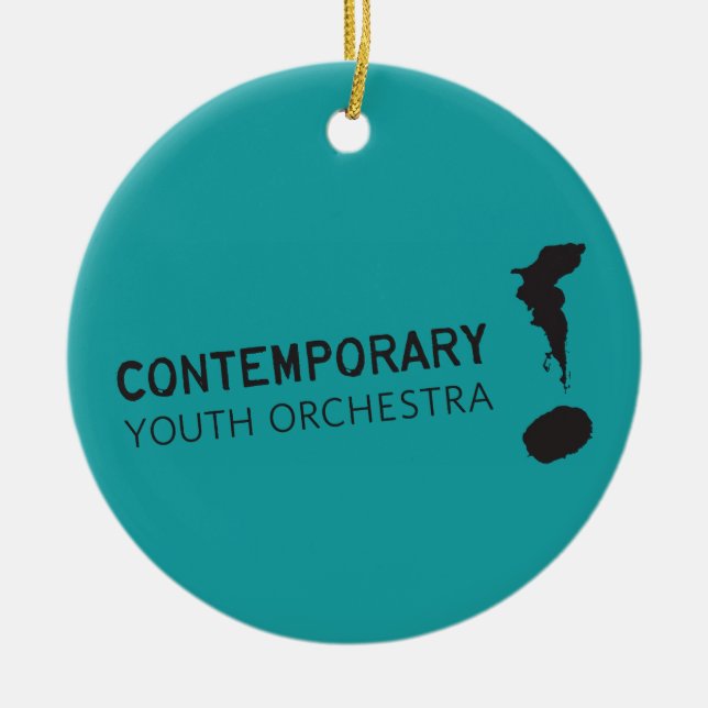 Ornamento De Cerâmica Contemporary Youth Orchestra Tuba Ornament (Frente)