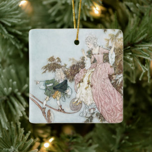 Ornamento De Cerâmica Conto de Fadas Vintage A Bela Adormecida por Edmun