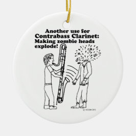 Ornamento De Cerâmica Contrabass Clarinet Faz Zombies Explodirem