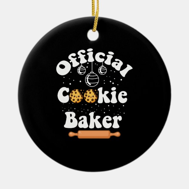 Ornamento De Cerâmica Cookie Oficial Cookie Lovers Natal (Frente)