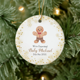 Ornamento De Cerâmica Cookies de Natal que esperamos pais