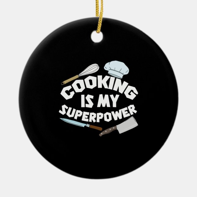 Ornamento De Cerâmica Cooking (Frente)