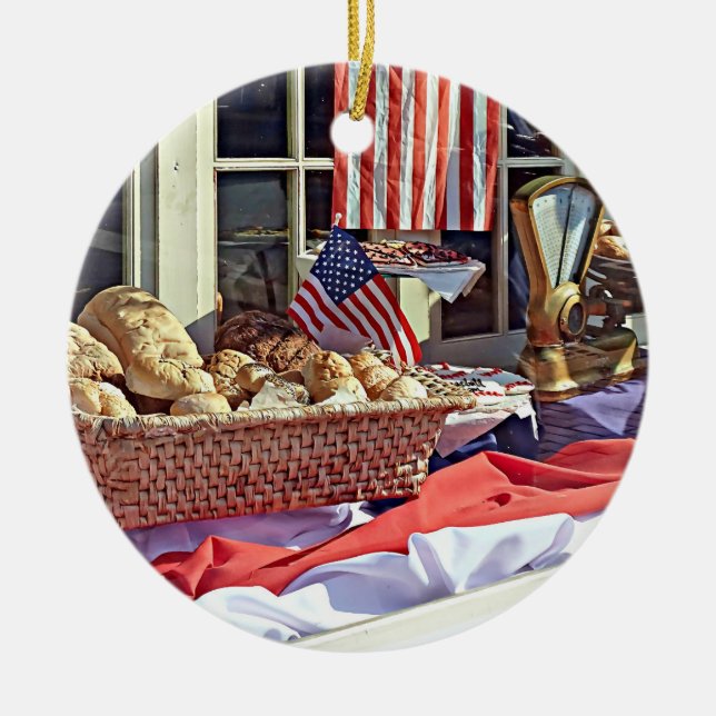 Ornamento De Cerâmica Cooperstown NY - Primeiro edifício do Banco Nacion (Frente)