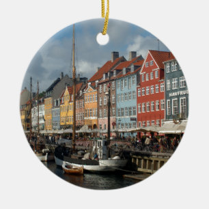 Ornamento De Cerâmica Copenhaga Nyhavn