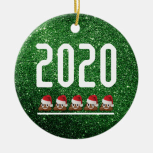 Ornamento De Cerâmica Copo Coletivo Emoji COVID 2020 Natal