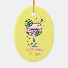 Ornamento De Cerâmica Coquetel de Vidro Gin