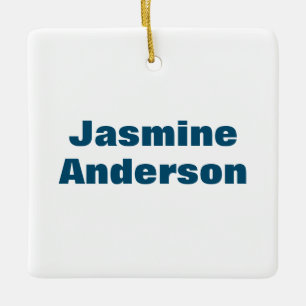 Ornamento De Cerâmica Cor Azul Mínima Moderna Negrito do Oceano