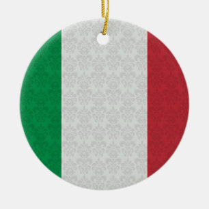 Ornamento De Cerâmica Cor damasco italiana da bandeira