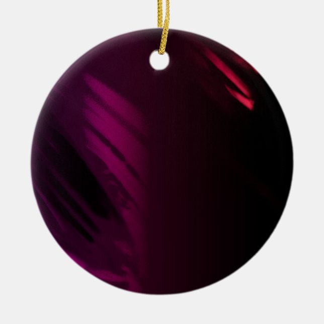 Ornamento De Cerâmica Cor do Rosa preto (Frente)