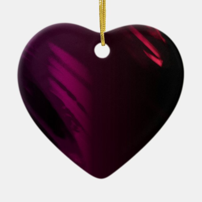 Ornamento De Cerâmica Cor do Rosa preto (Frente)