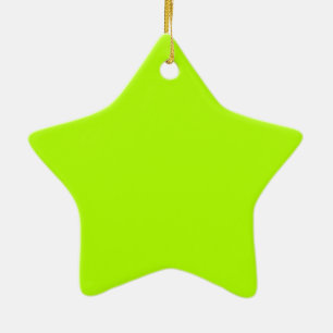 Ornamento De Cerâmica Cor do Verde limão vibrante pronta para personali