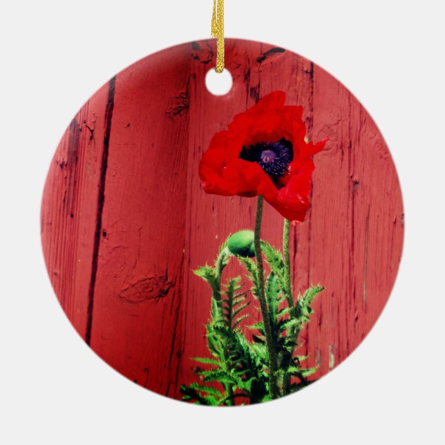 Ornamento De Cerâmica Cor típica do vermelho Falun sueco (Traseira)