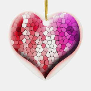Ornamento De Cerâmica coração amor corações personalizado personalizar A