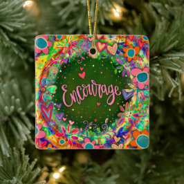 Ornamento De Cerâmica Coração Bonito Flamental Motivacional