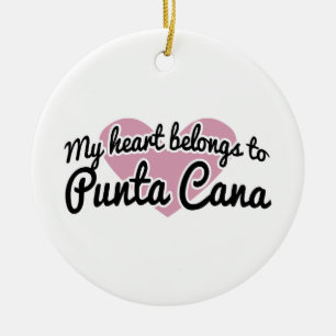 Ornamento De Cerâmica Coração de Punta Cana