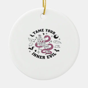 Ornamento De Cerâmica Coração do Fazer da Mão do Esqueleto