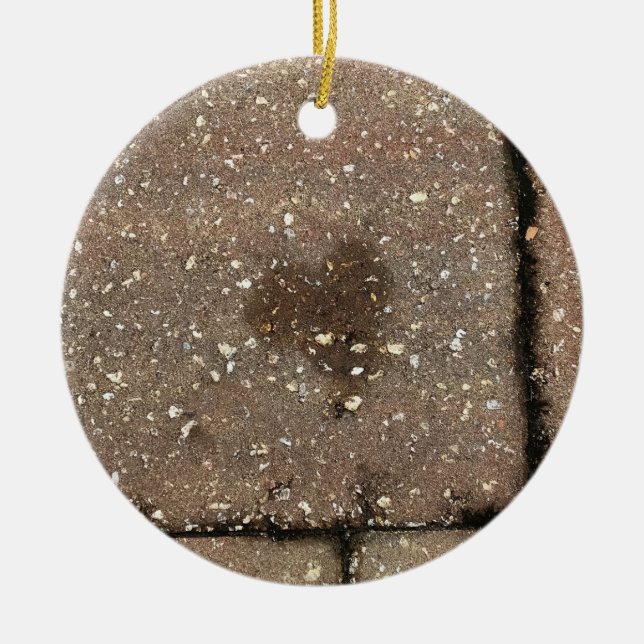 Ornamento De Cerâmica Coração do Paver (Frente)