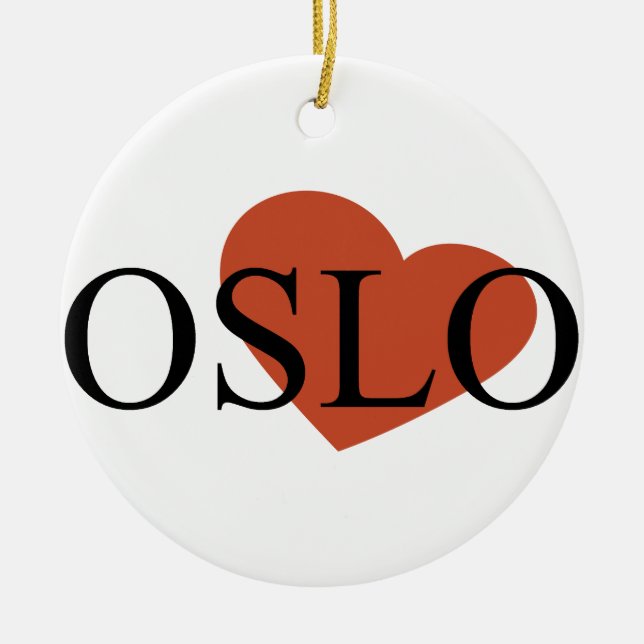 Ornamento De Cerâmica Coração Oslo (Frente)