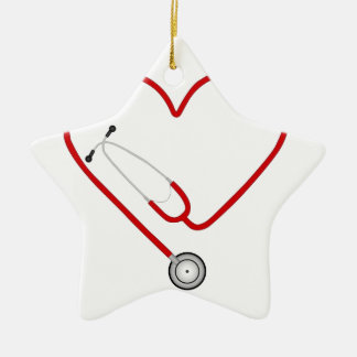 Ornamento De Cerâmica coração stethoscope.jpg