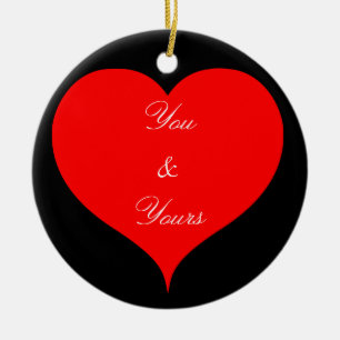Ornamento De Cerâmica Coração Vermelho Para Sempre Seu Namorados Thund
