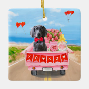 Ornamento De Cerâmica Corações de Caminhões Dias de os namorados de Cães