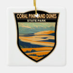 Ornamento De Cerâmica Coral Pink Sand Dunes State Park Utah Vintage<br><div class="desc">Coral Pink Sand Dunes State Park trabalho de arte design. O parque apresenta dunas de areia de abas cor-de-rosa exclusivas localizadas ao lado de penhascos de arenito vermelhos.</div>