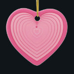 Ornamento De Cerâmica Coral rosa, fundo rosa mais profundo<br><div class="desc">Coral de pele de anjo,  Pastel,  com um gradiente de aspecto satírico num fundo rosa coral mais profundo</div>