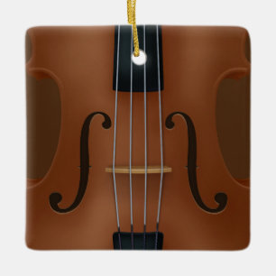 Ornamento De Cerâmica Corda Musical Cello Violin Viola
