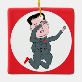 Ornamento De Cerâmica Coreia do Norte Kim Jong Un Dabbing