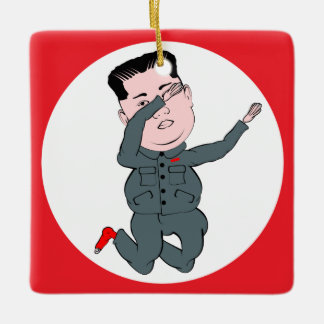 Ornamento De Cerâmica Coreia do Norte Kim Jong Un Dabbing