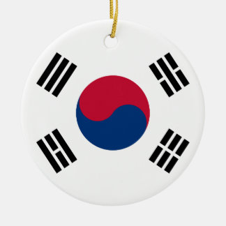 Ornamento De Cerâmica Coreia do Sul Flag Seul S.K. Orgulho Coreano