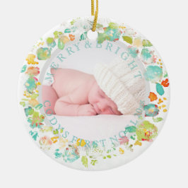 Ornamento De Cerâmica Cores de quadros do jardim do PixDezines sophie