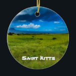 Ornamento De Cerâmica Cores de Ruas. Gatinhos<br><div class="desc">Flag Colors of Ruas. Kitts and Nevis Colorful ornment inspirado na bandeira das Ruas. Kitts and Nevis e uma bela fotografia tirada durante uma visita de um dia por navio de cruzeiro. Por https://www.zazzle.com/store/celestesheffey</div>