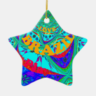 Ornamento De Cerâmica Cores do Festival Brasil de Hakuna Matata.png
