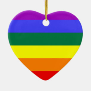 Ornamento De Cerâmica Cores do Orgulho LGBT