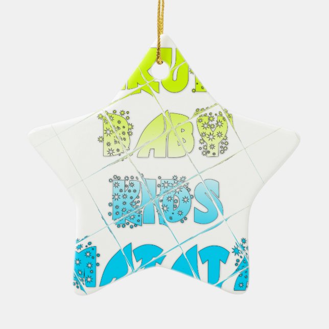 Ornamento De Cerâmica Cores Felizes Hakuna Matata Hakunamatata - Estrela (Frente)