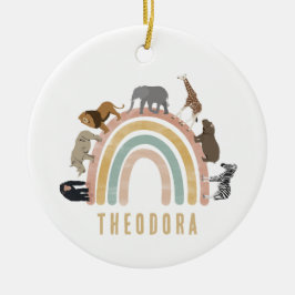 Ornamento De Cerâmica Cores Terrestres Cores Aquarelas Arco-Íris