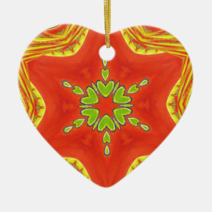 Ornamento De Cerâmica Cores tradicionais africanos vermelho-ouro