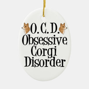 Ornamento De Cerâmica Corgi