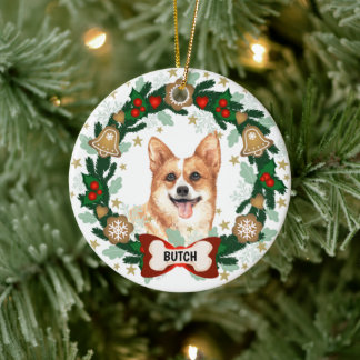 Ornamento De Cerâmica Corgi Cachorro Cachorro Cachorro Cachorro Corgi Wr