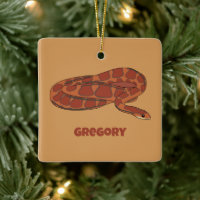 Corn Cobra Laranja Vermelho Realista Personalizado