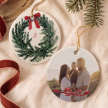 Coroa de Aquarela Personalizada Foto Natal