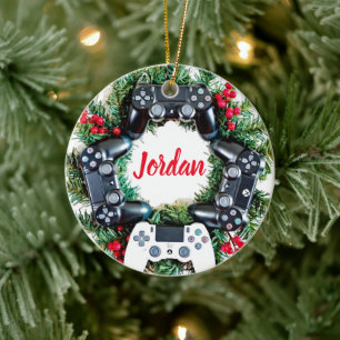 Ornamento De Cerâmica Coroa de Jogo Gamer PERSONALIZADA