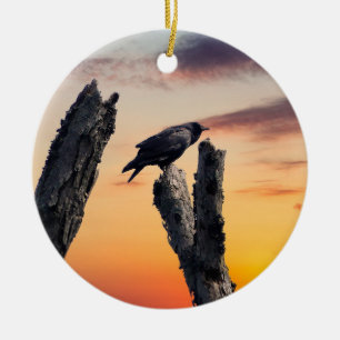 Ornamento De Cerâmica Coroa no nascer do Sol