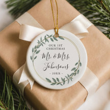 Coroa Verde Dourada Nosso Primeiro Natal