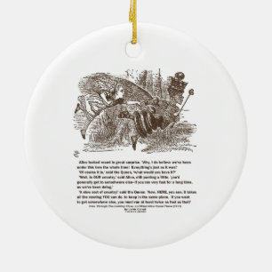 Ornamento De Cerâmica Corredor vermelho da rainha de Alice a permanecer