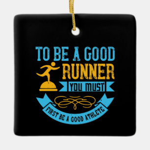 Ornamento De Cerâmica Correndo - Para ser um bom corredor