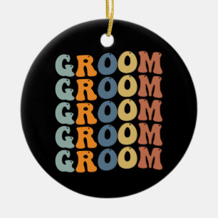 Ornamento De Cerâmica Correspondência Preparando Noiva e Groom Casamento