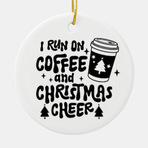 Ornamento De Cerâmica Corro no Café e no Natal.