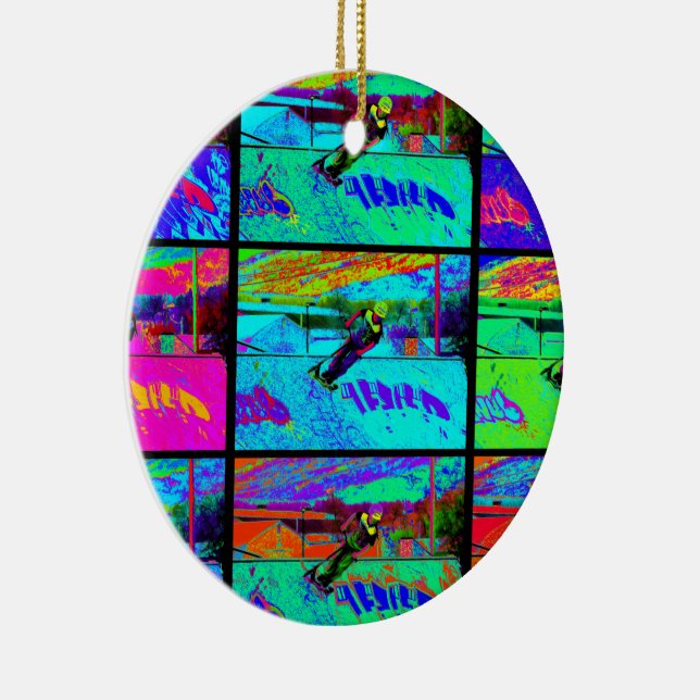 Ornamento De Cerâmica Corte a rampa - Patinete de dublagem (Direito )